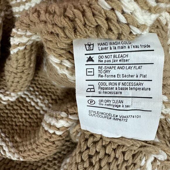 Vince Tan White Striped Pullover Sweater Size Small - Picture 8 of 8